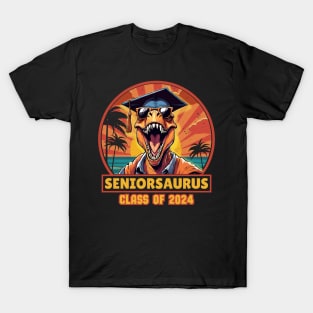 T Rex Seniorsaurus Class Of 2024 T-Shirt